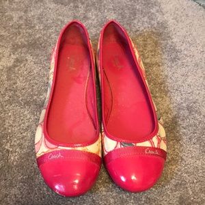 Coach pink colored flats